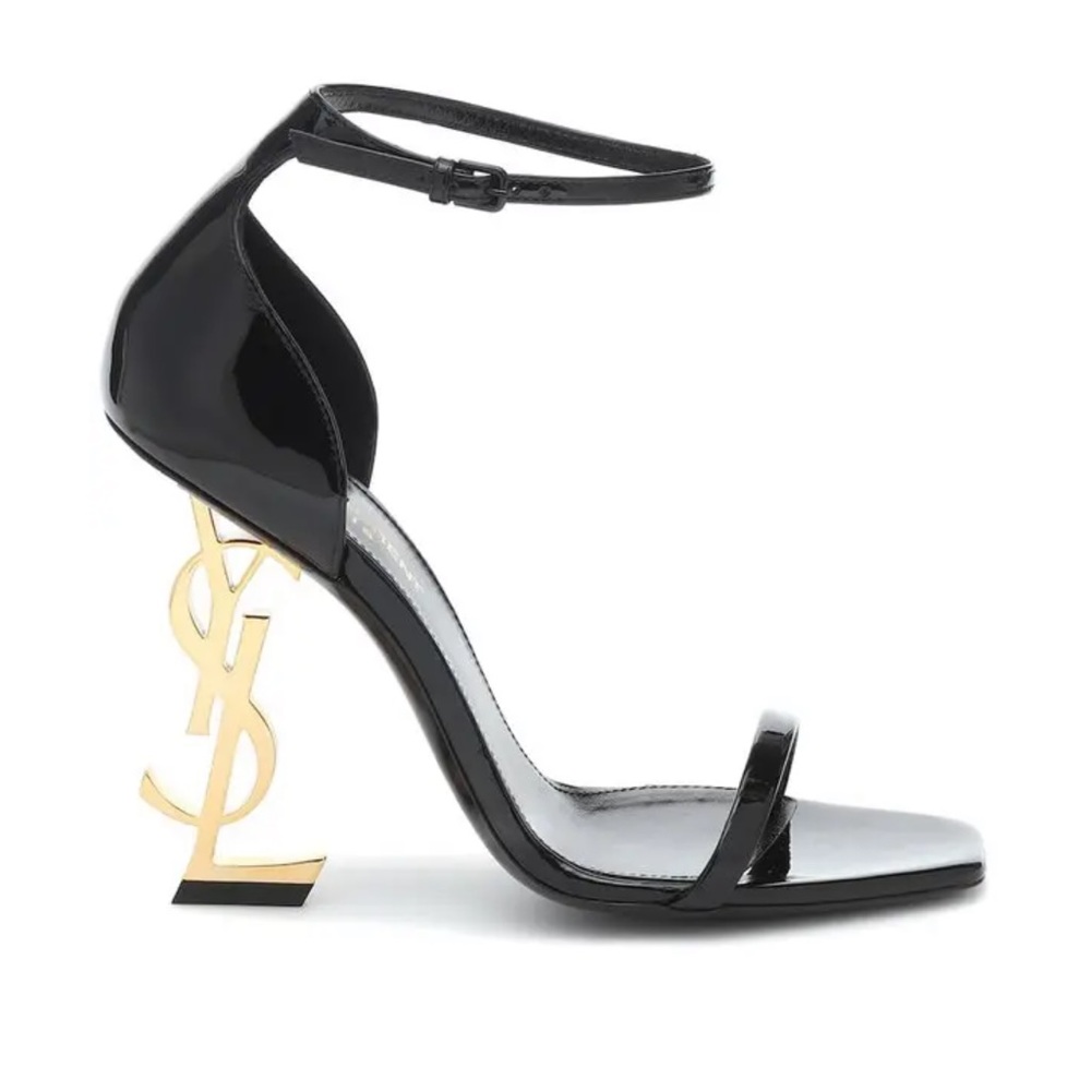 SAINT LAURENT Opyum 110 Patent Leather Sandals 39